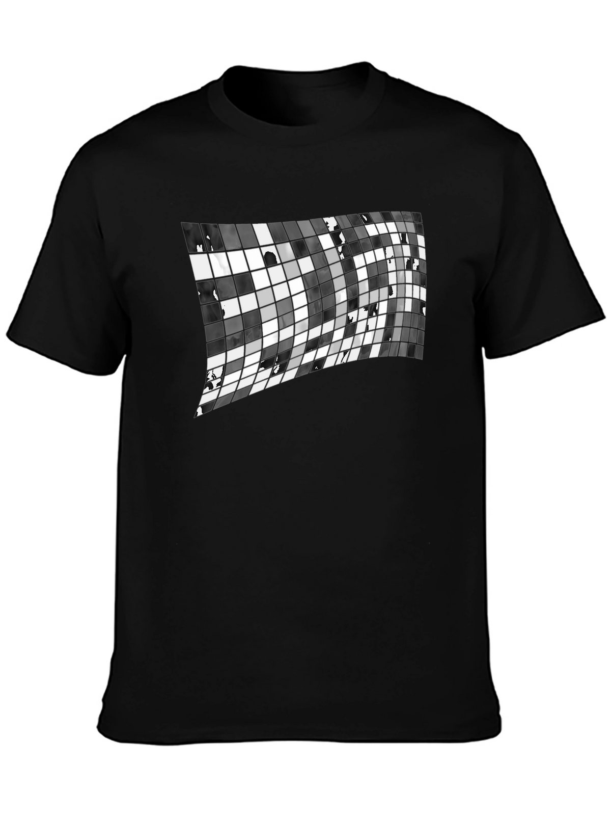 Abstract Grid Tee - Modern Graphic Print T-Shirt