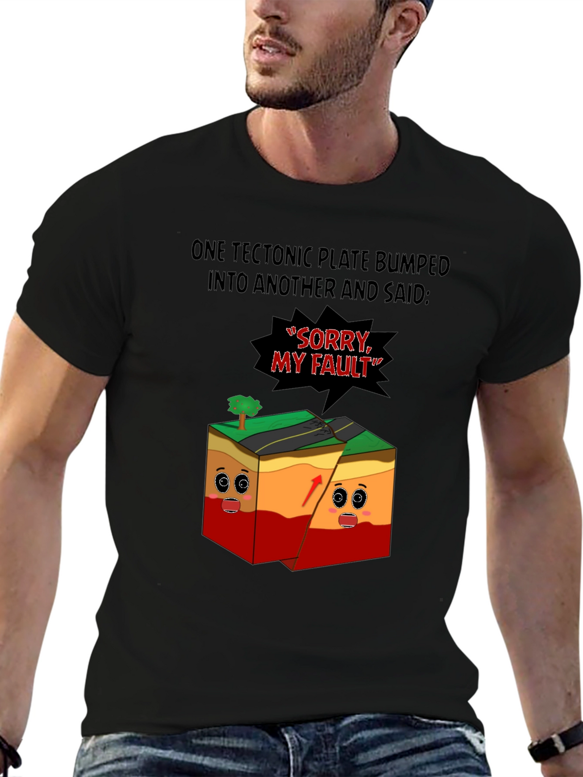 Funny Geology T-Shirt - Tectonic Plates Saying Sorry