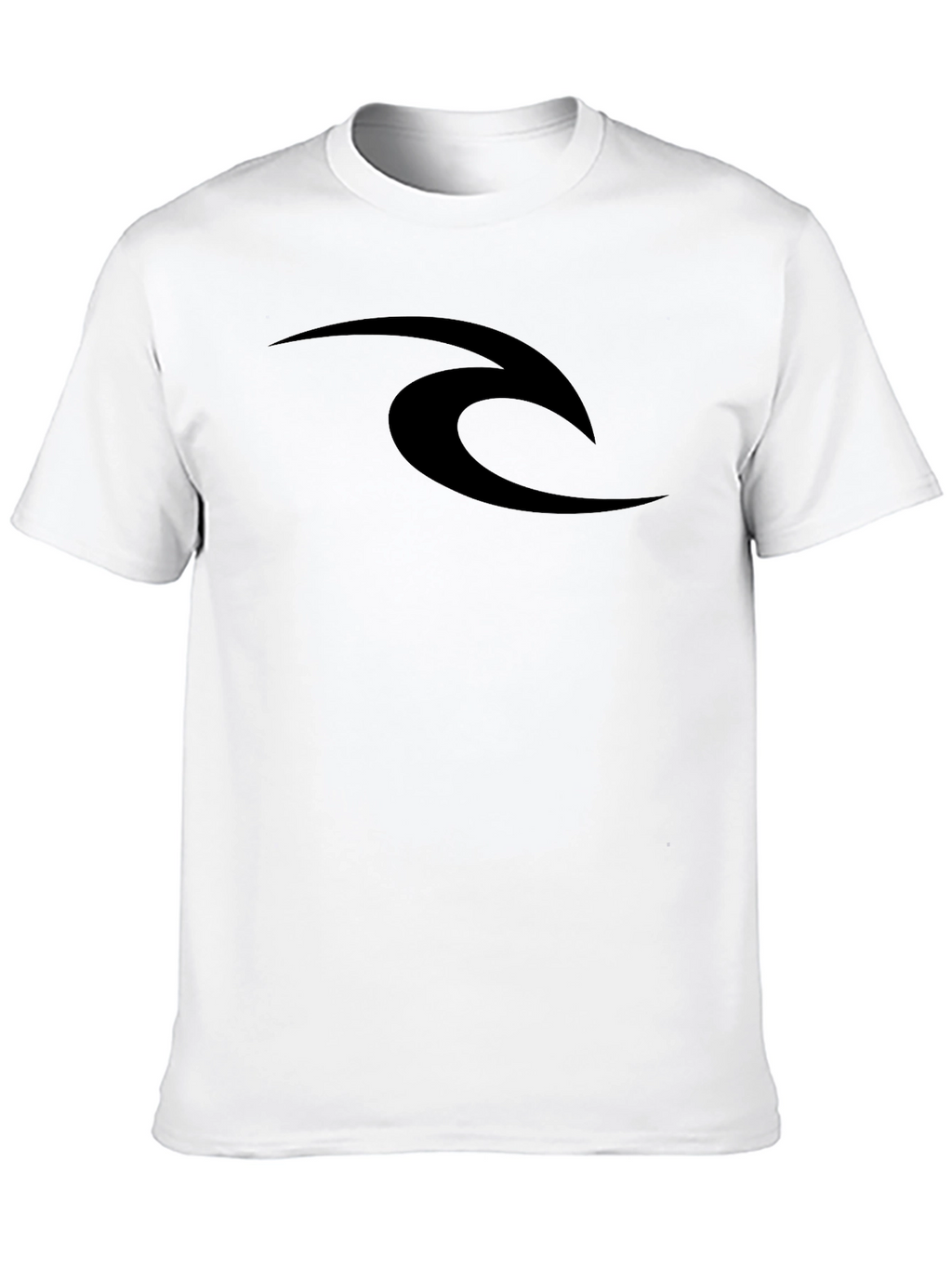 Mens Black Graphic Tee - Sleek Wave Design