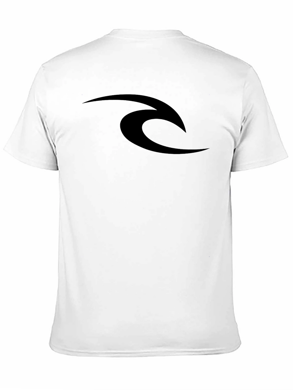 Mens Black Graphic Tee - Sleek Wave Design
