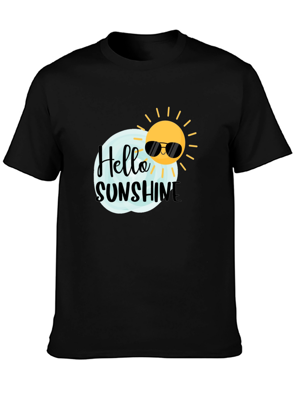 Hello Sunshine Black Graphic Tee