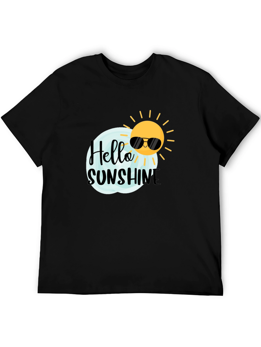Hello Sunshine Black Graphic Tee