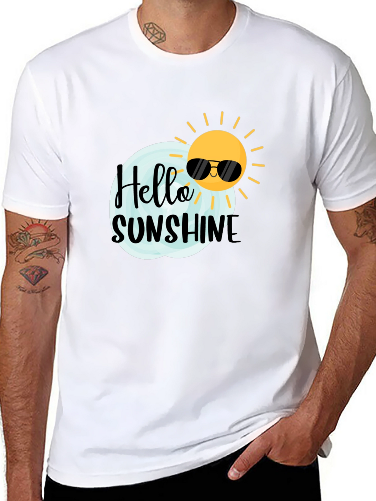Hello Sunshine Black Graphic Tee