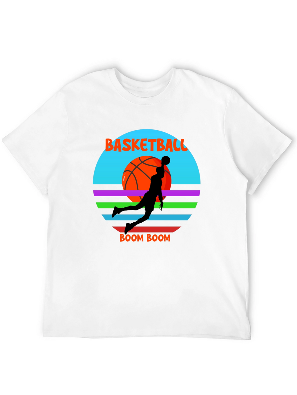 Basketball Boom Graphic Tee - Cool Retro Style