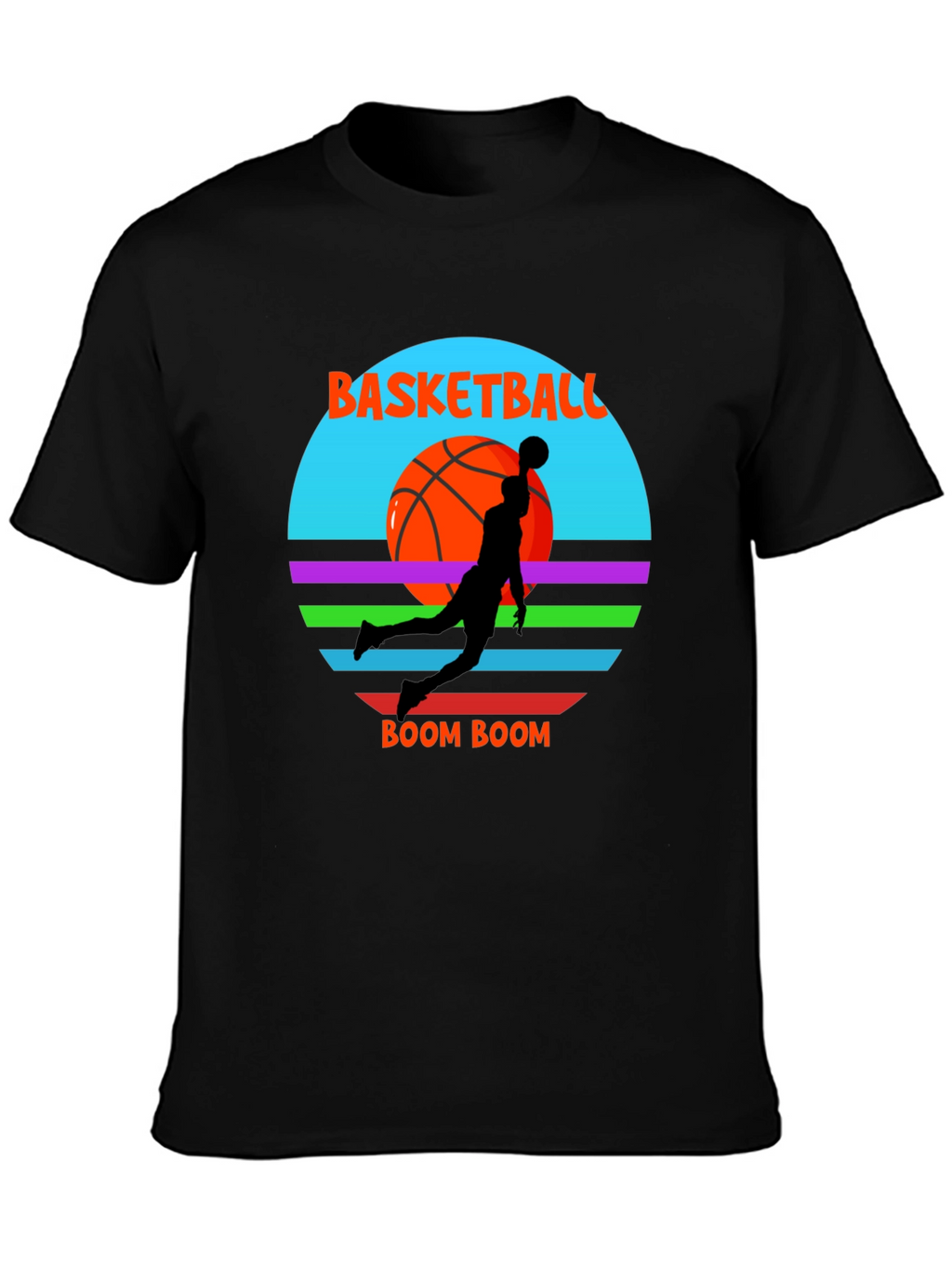 Basketball Boom Graphic Tee - Cool Retro Style