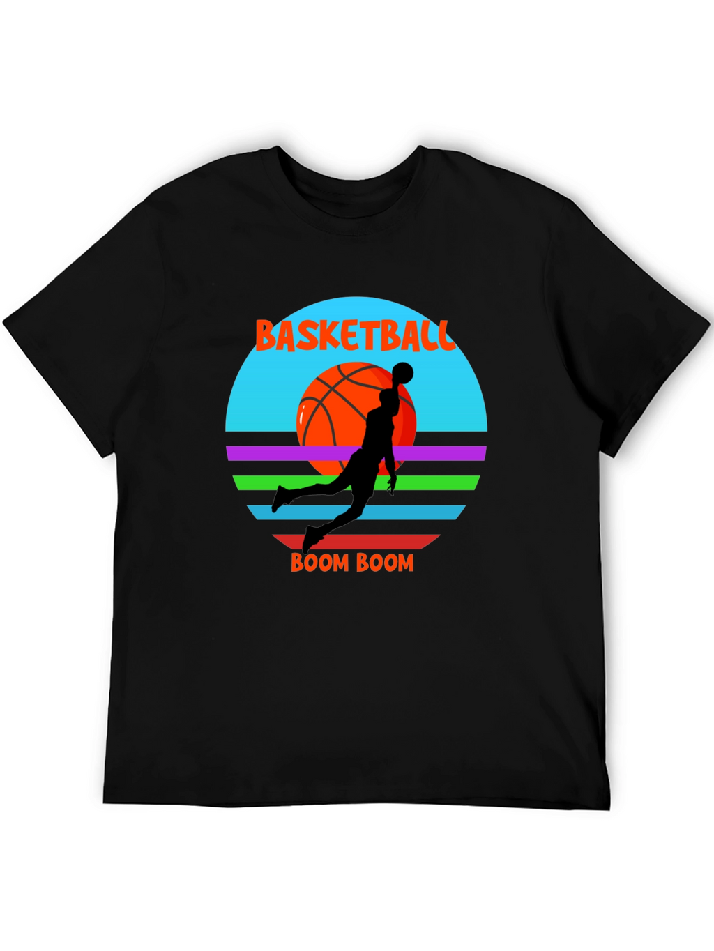 Basketball Boom Graphic Tee - Cool Retro Style