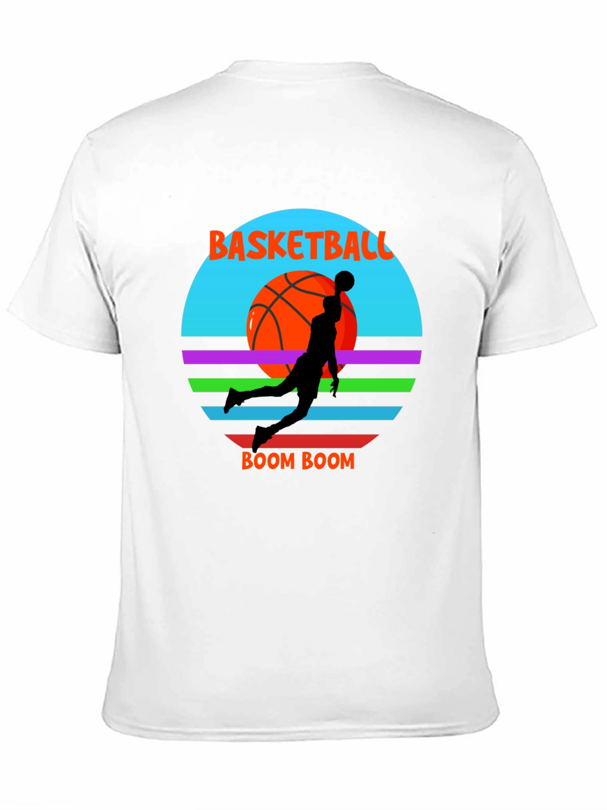 Basketball Boom Graphic Tee - Cool Retro Style