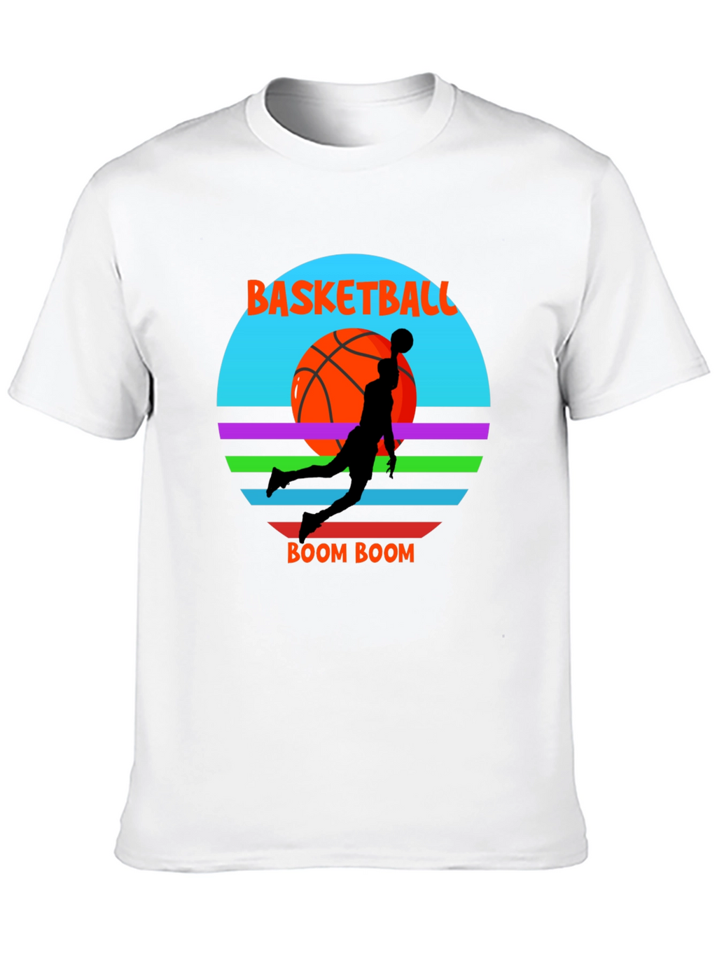 Basketball Boom Graphic Tee - Cool Retro Style