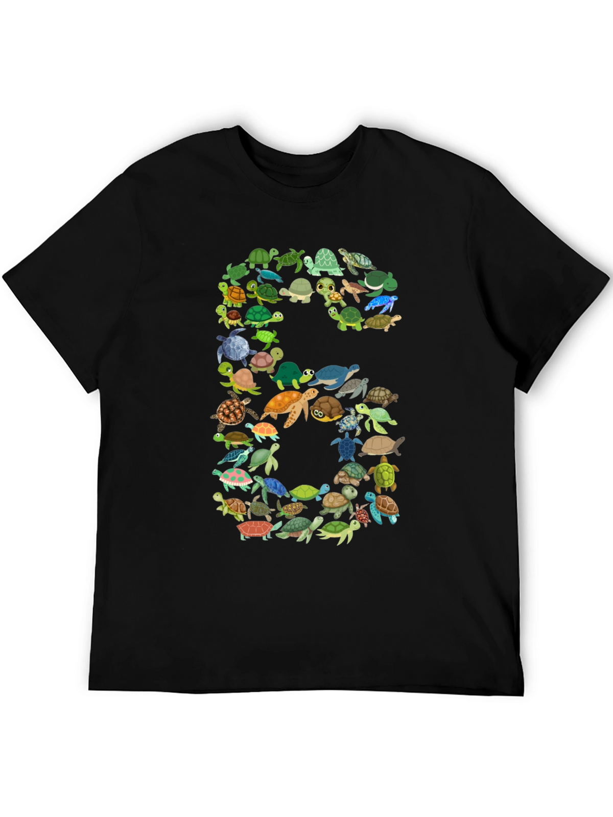 Turtle Number 6 T-Shirt - Birthday Gift