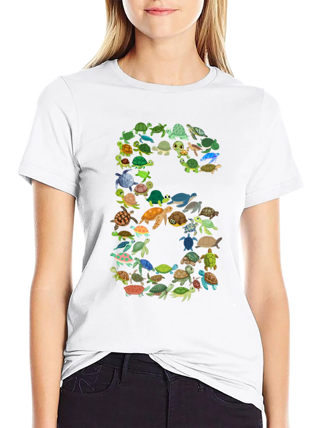 Turtle Number 6 T-Shirt - Birthday Gift