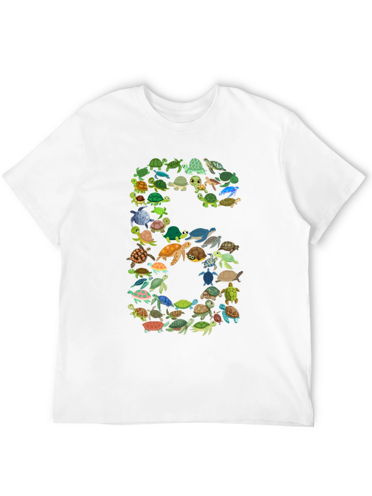 Turtle Number 6 T-Shirt - Birthday Gift