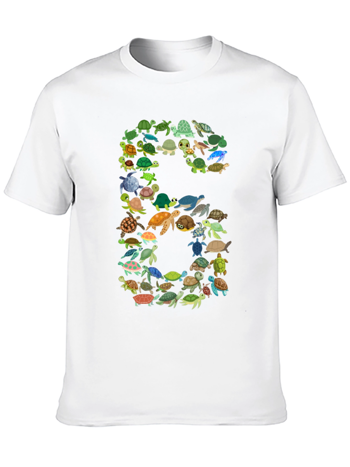 Turtle Number 6 T-Shirt - Birthday Gift