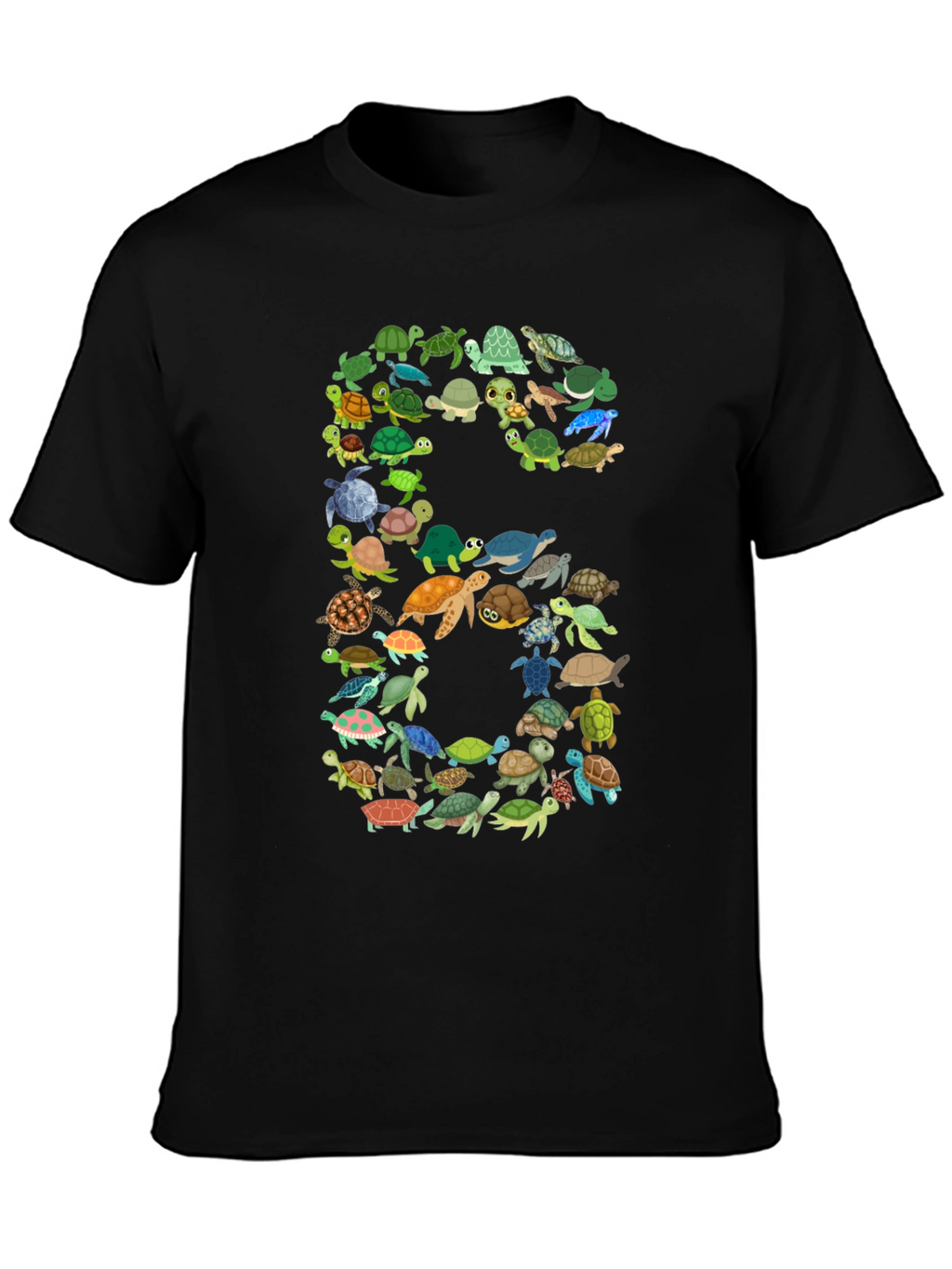 Turtle Number 6 T-Shirt - Birthday Gift