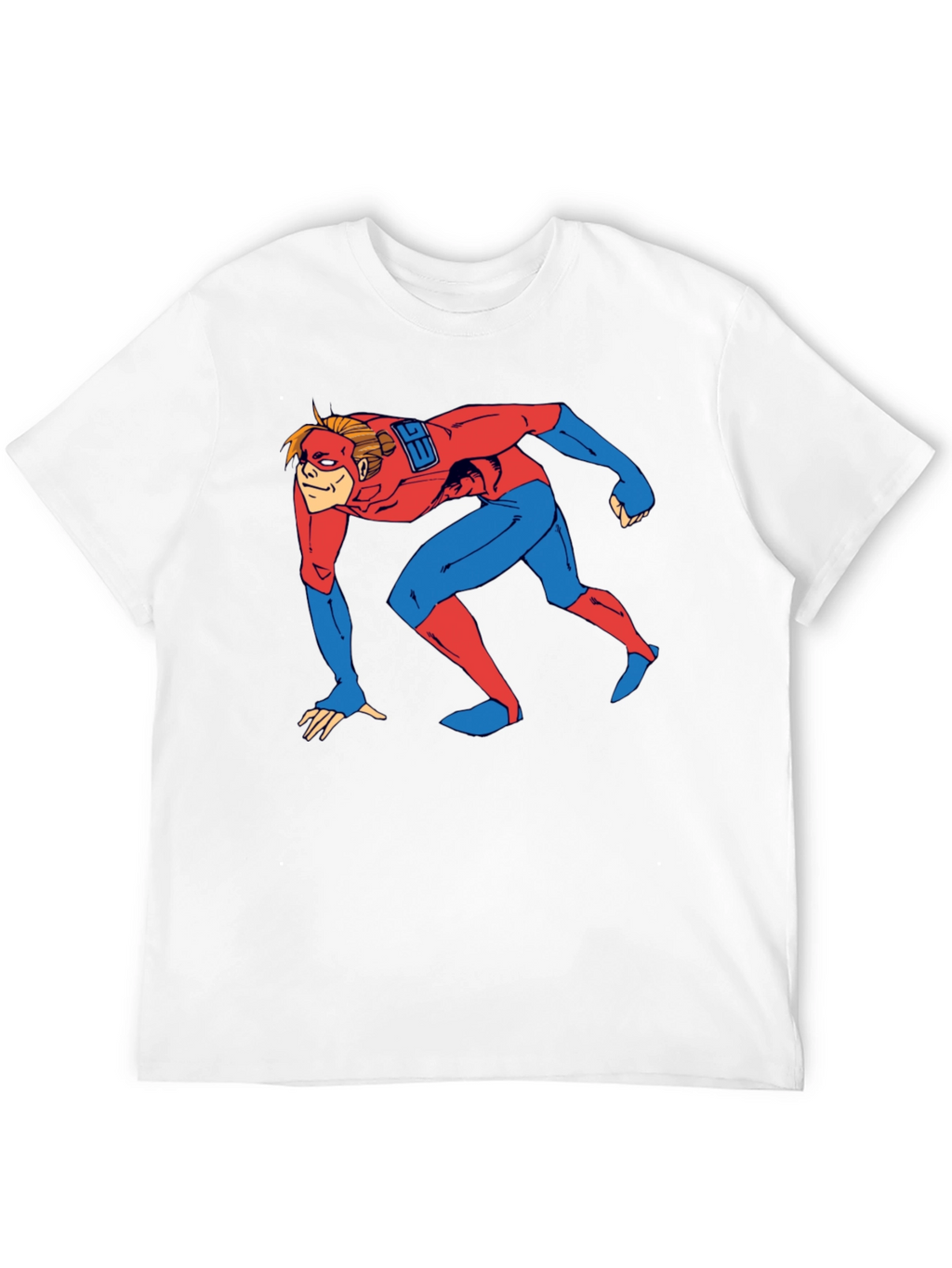 Superhero Crawl Graphic T-Shirt - Comic Book Style