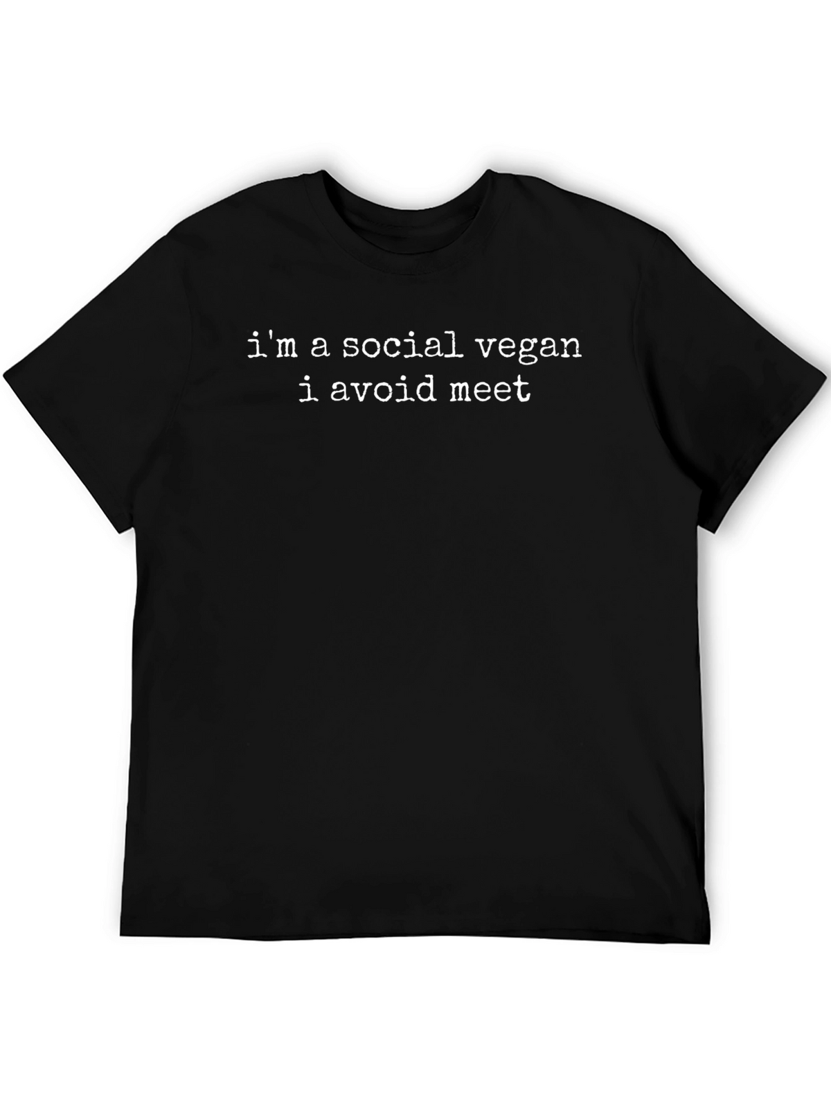 Social Vegan Graphic T-Shirt - Avoid Meet Tee