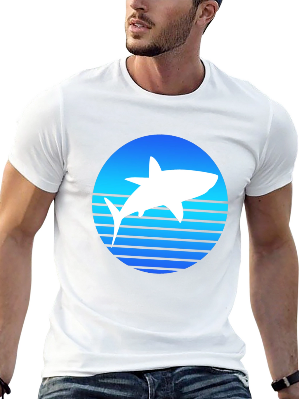 Shark Silhouette Graphic Tee