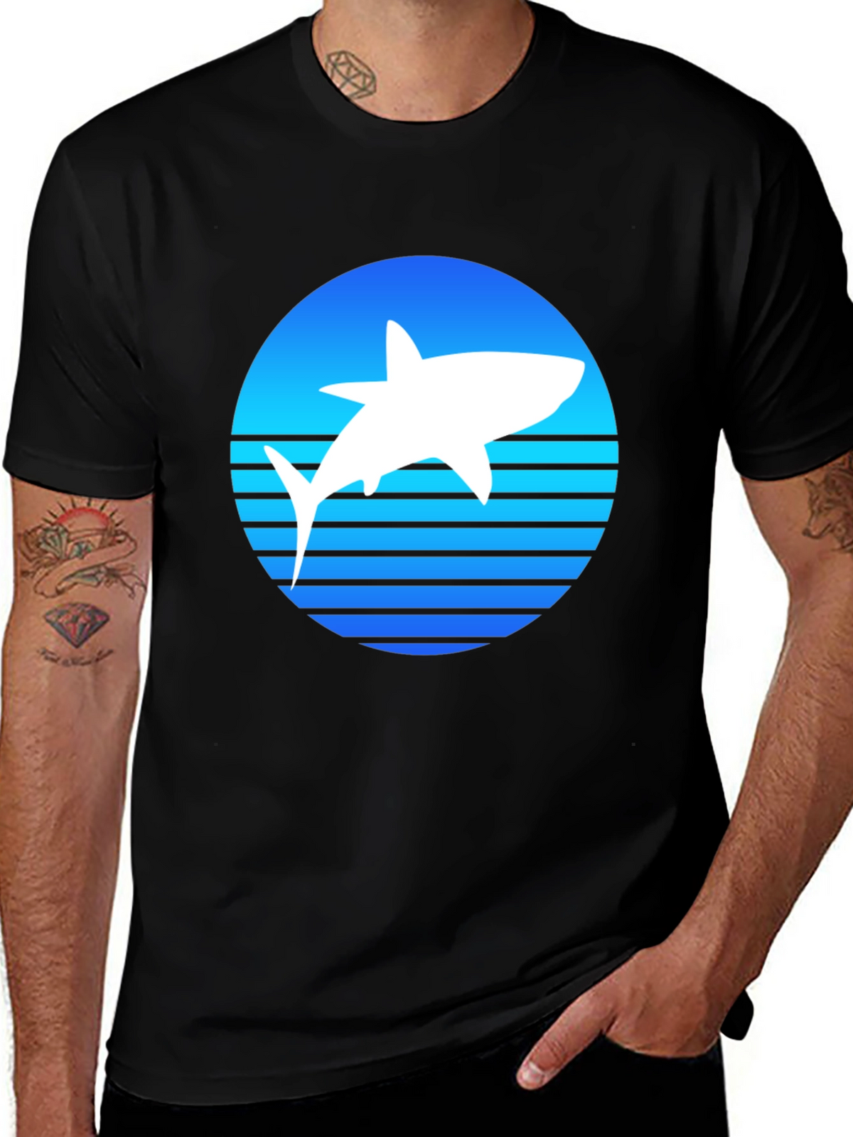 Shark Silhouette Graphic Tee