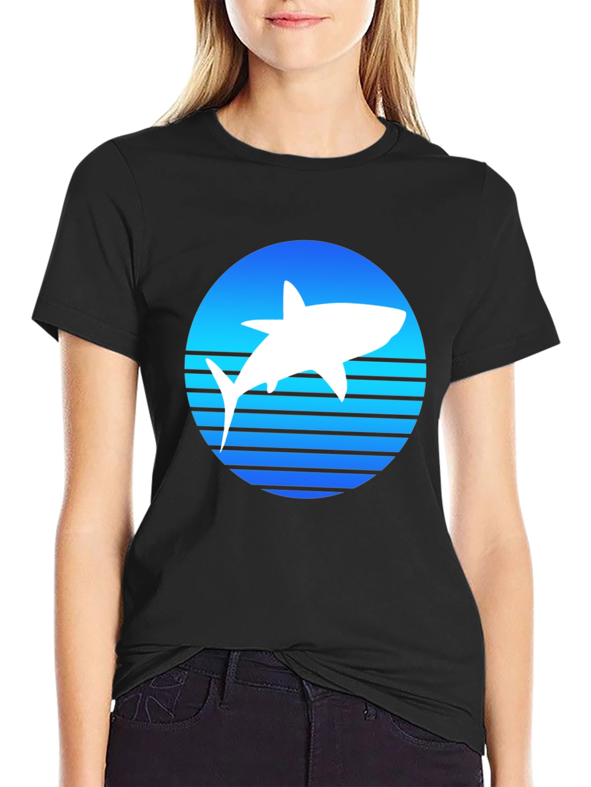 Shark Silhouette Graphic Tee