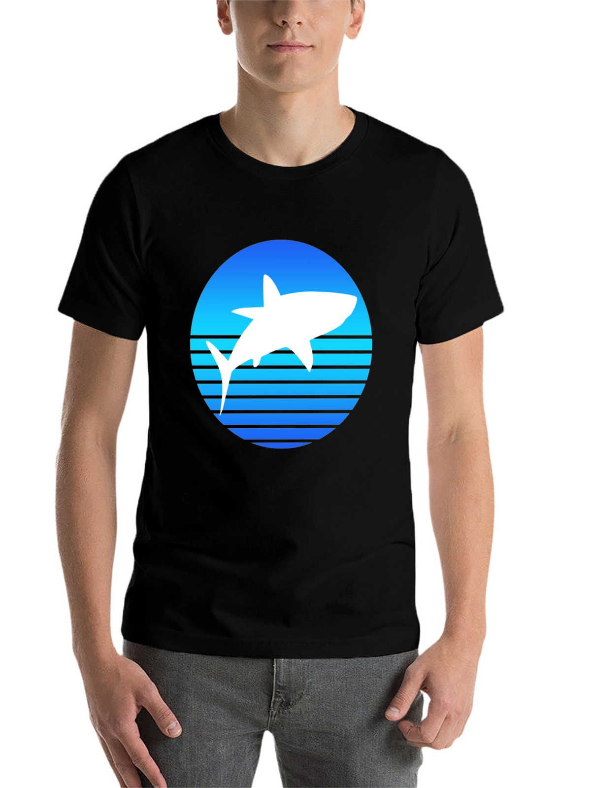 Shark Silhouette Graphic Tee