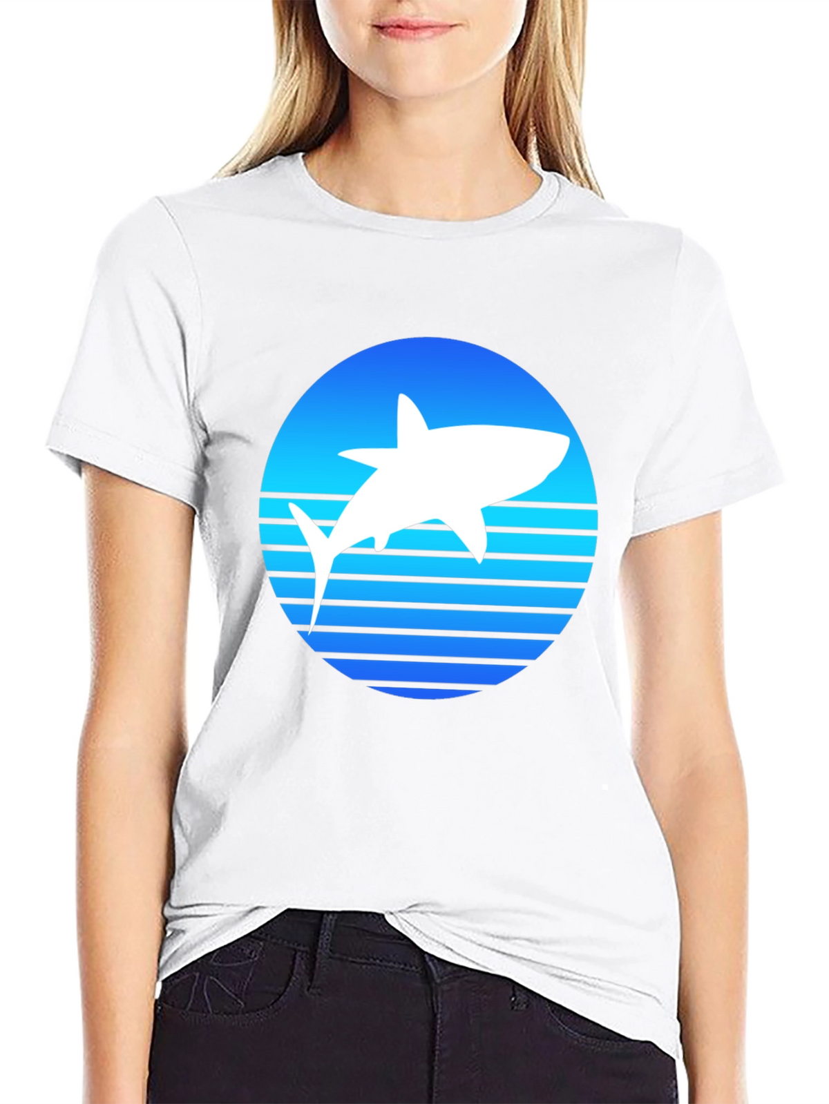 Shark Silhouette Graphic Tee