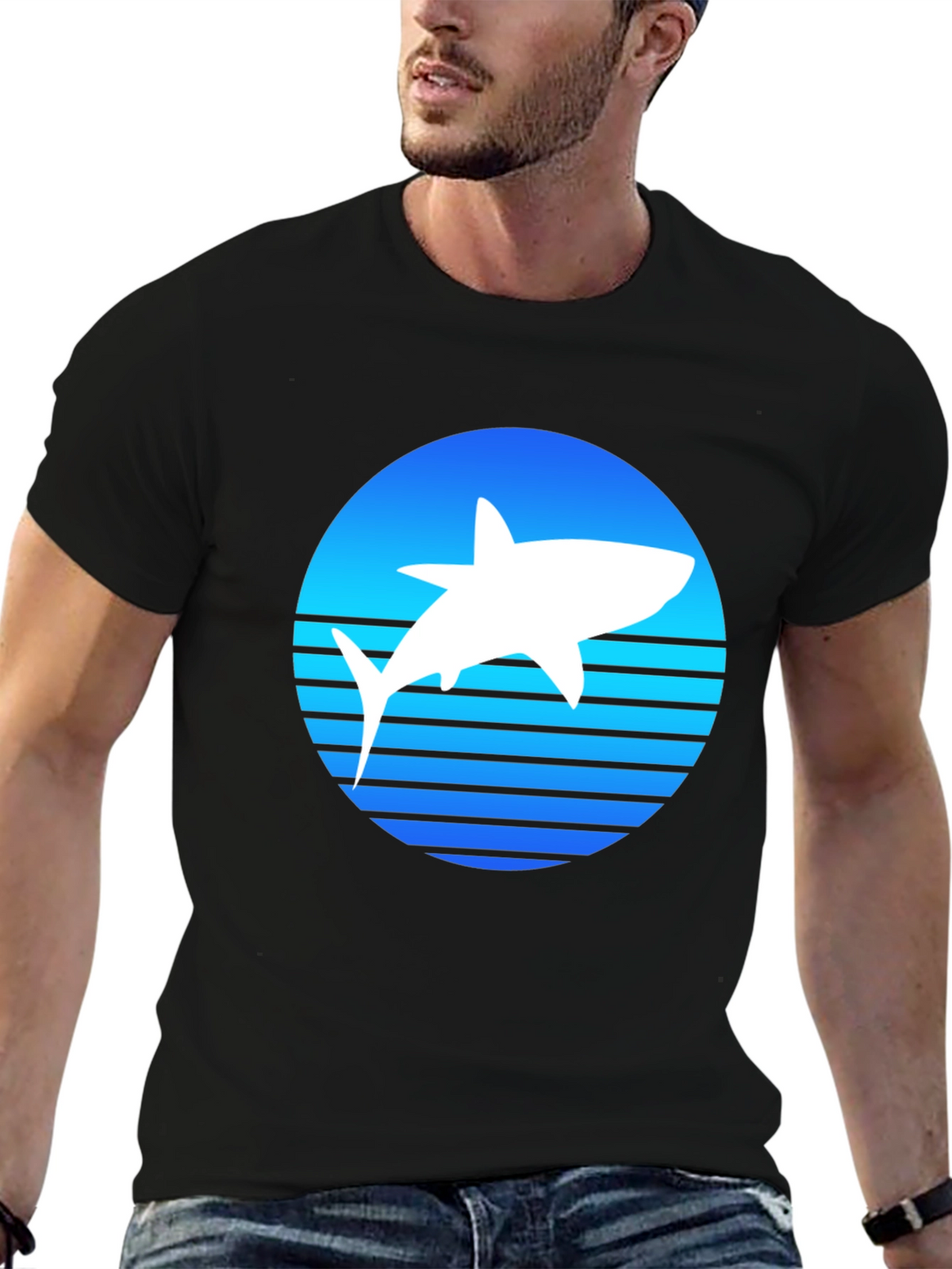 Shark Silhouette Graphic Tee