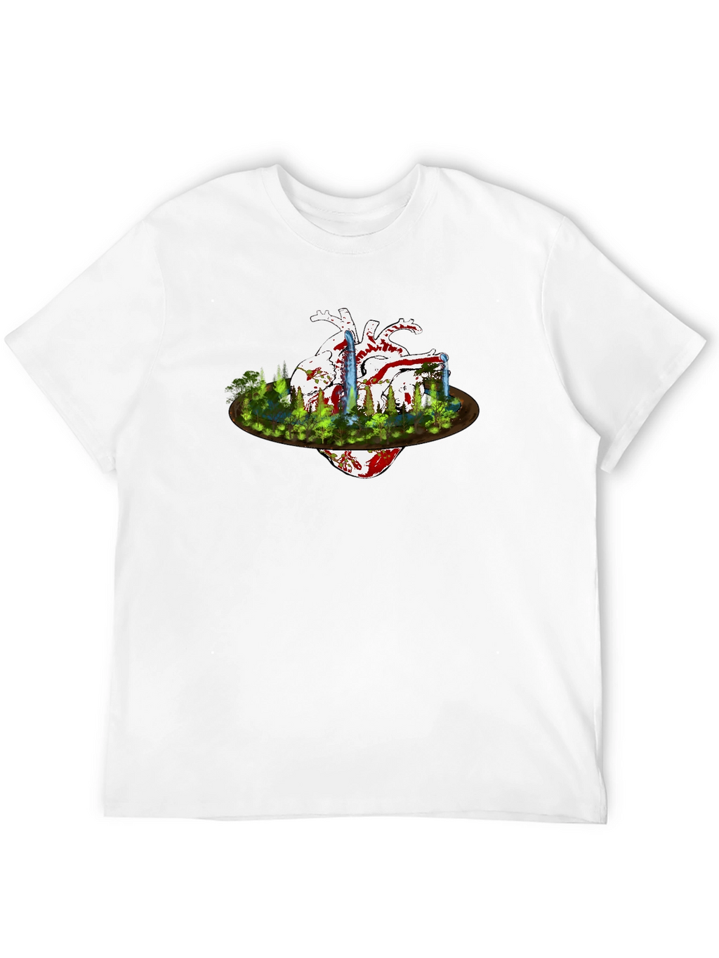 Heart & Nature Graphic Black T-Shirt