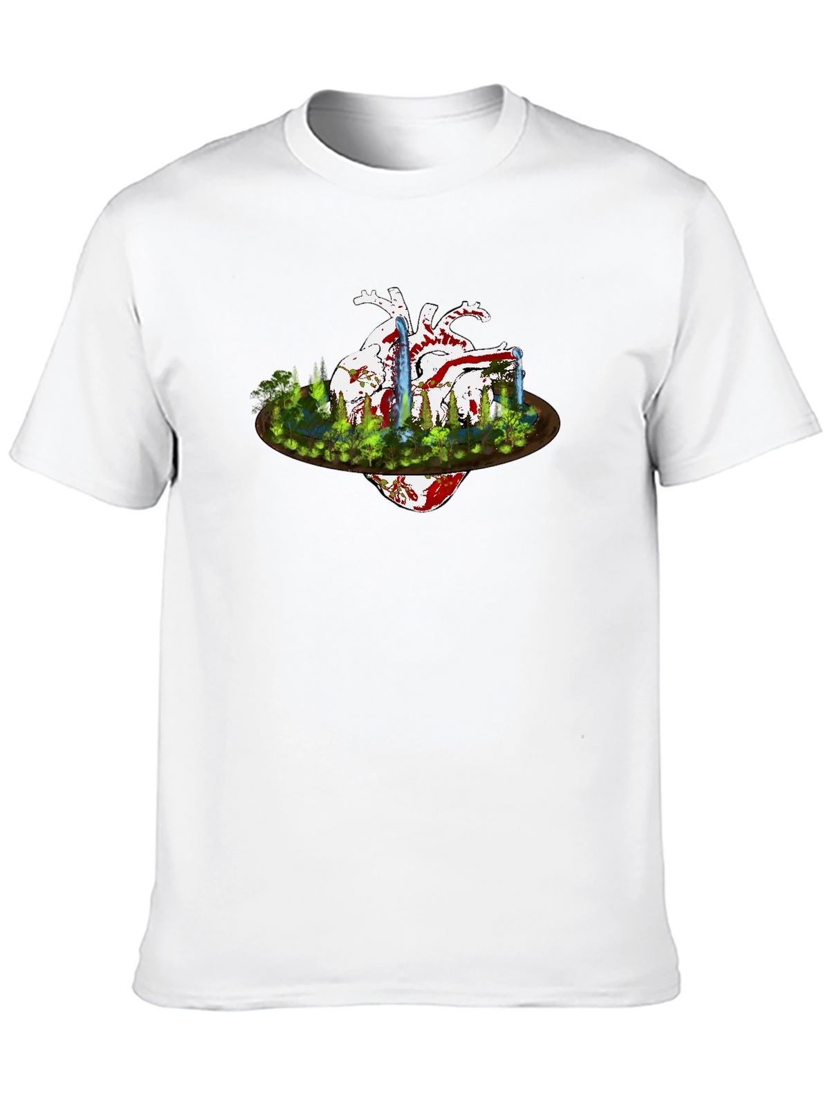 Heart & Nature Graphic Black T-Shirt