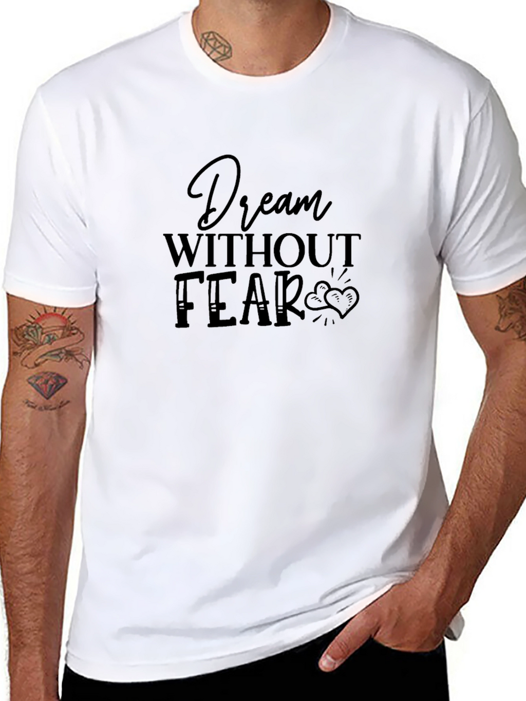 Dream Without Fear Black Graphic Tee
