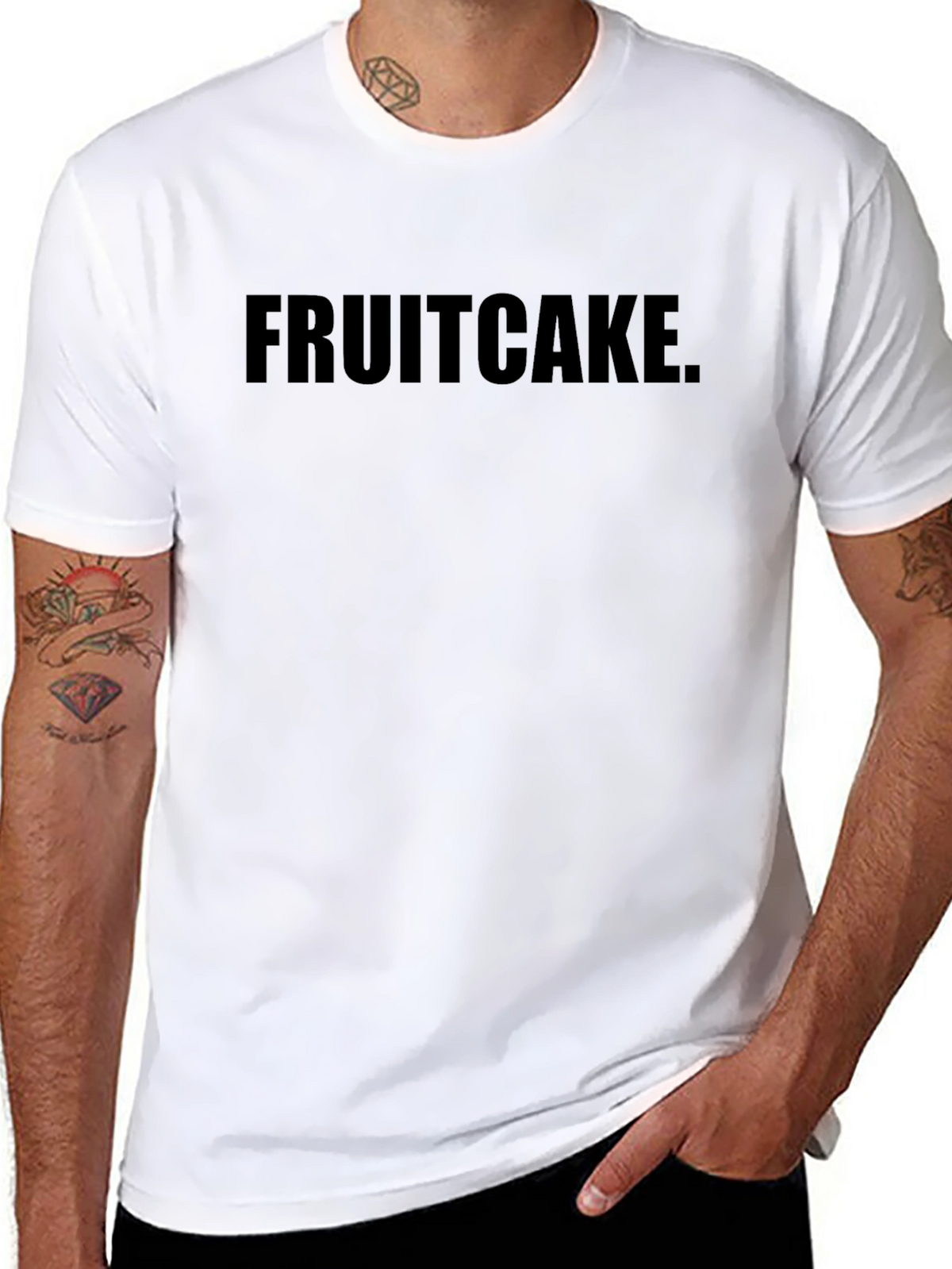 Fruitcake Graphic Tee - Black Cotton T-Shirt