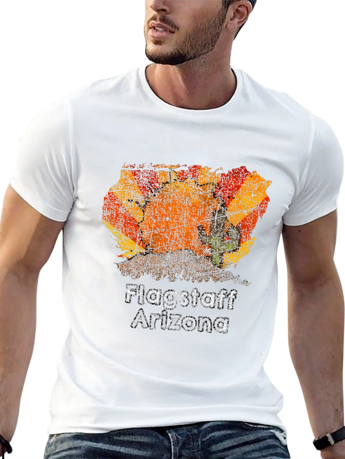 Flagstaff Arizona Graphic Tee - Desert Cactus T-Shirt
