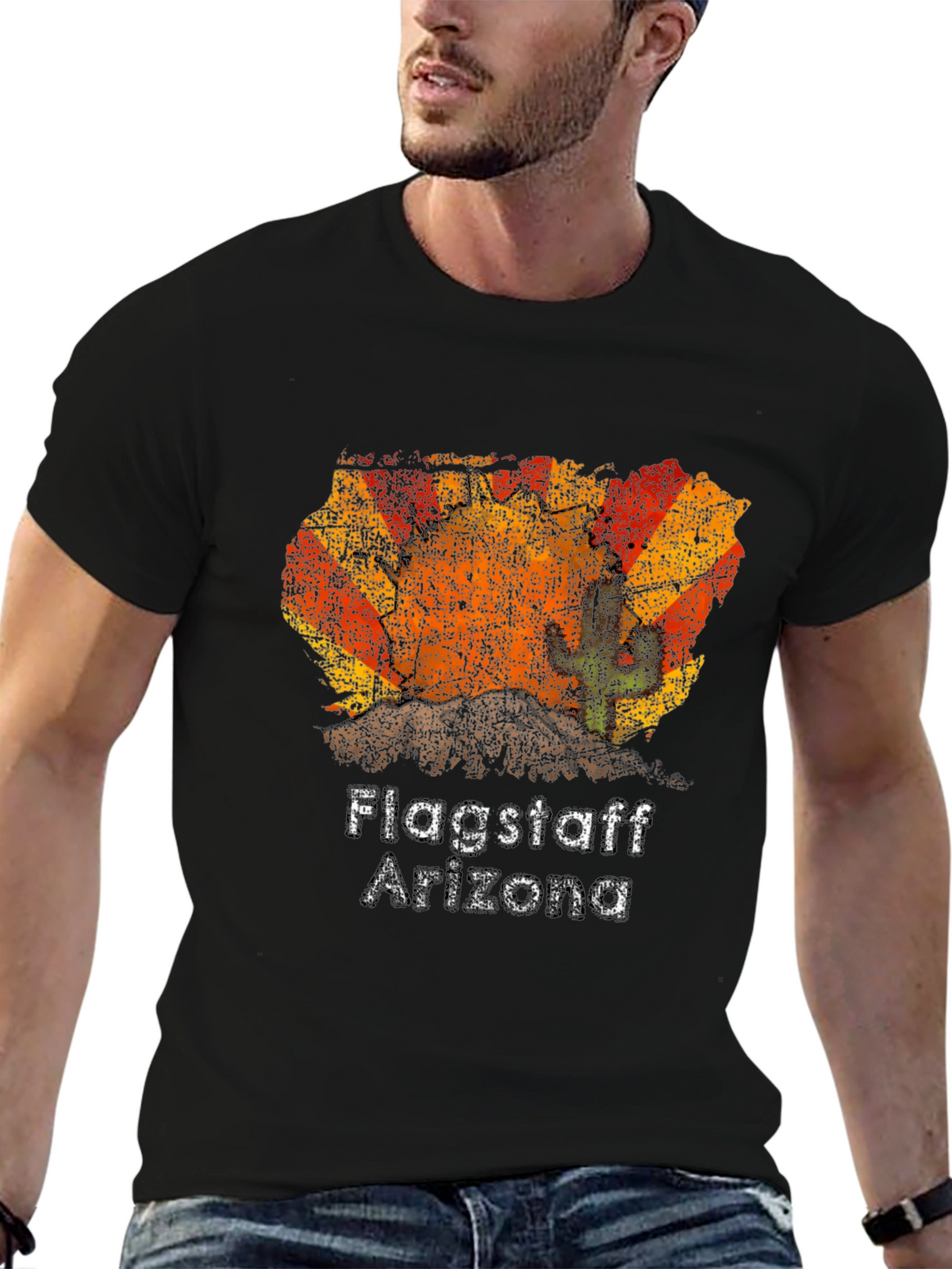 Flagstaff Arizona Graphic Tee - Desert Cactus T-Shirt