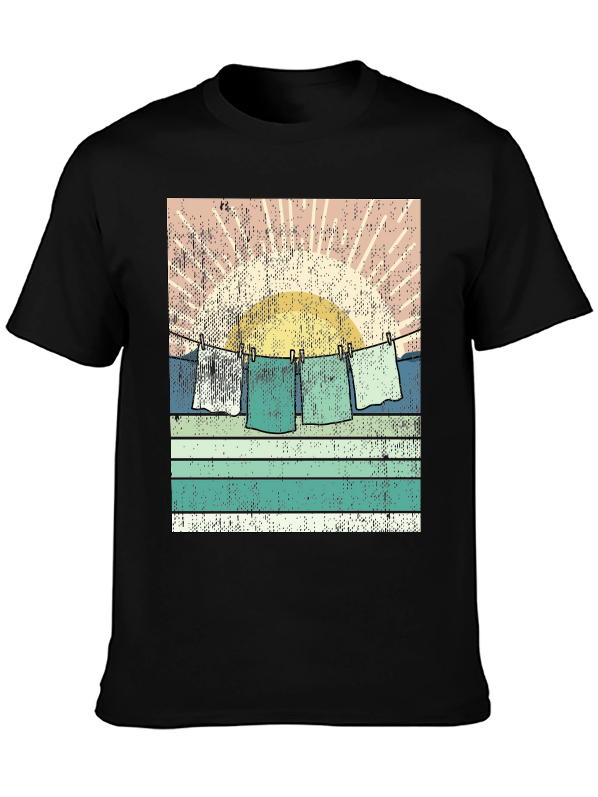 Retro Sunset Laundry T-Shirt