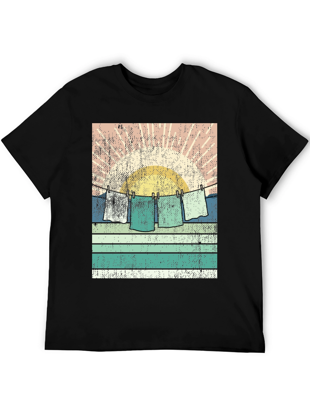Retro Sunset Laundry T-Shirt