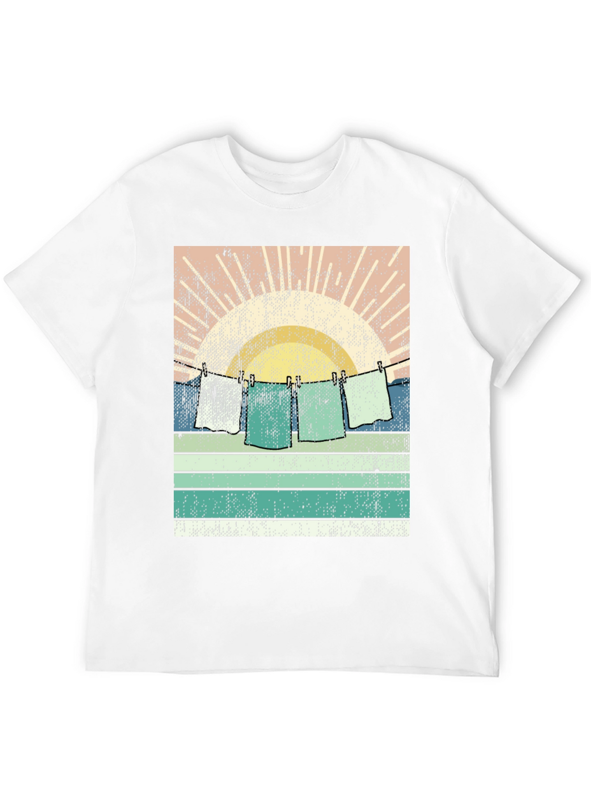 Retro Sunset Laundry T-Shirt