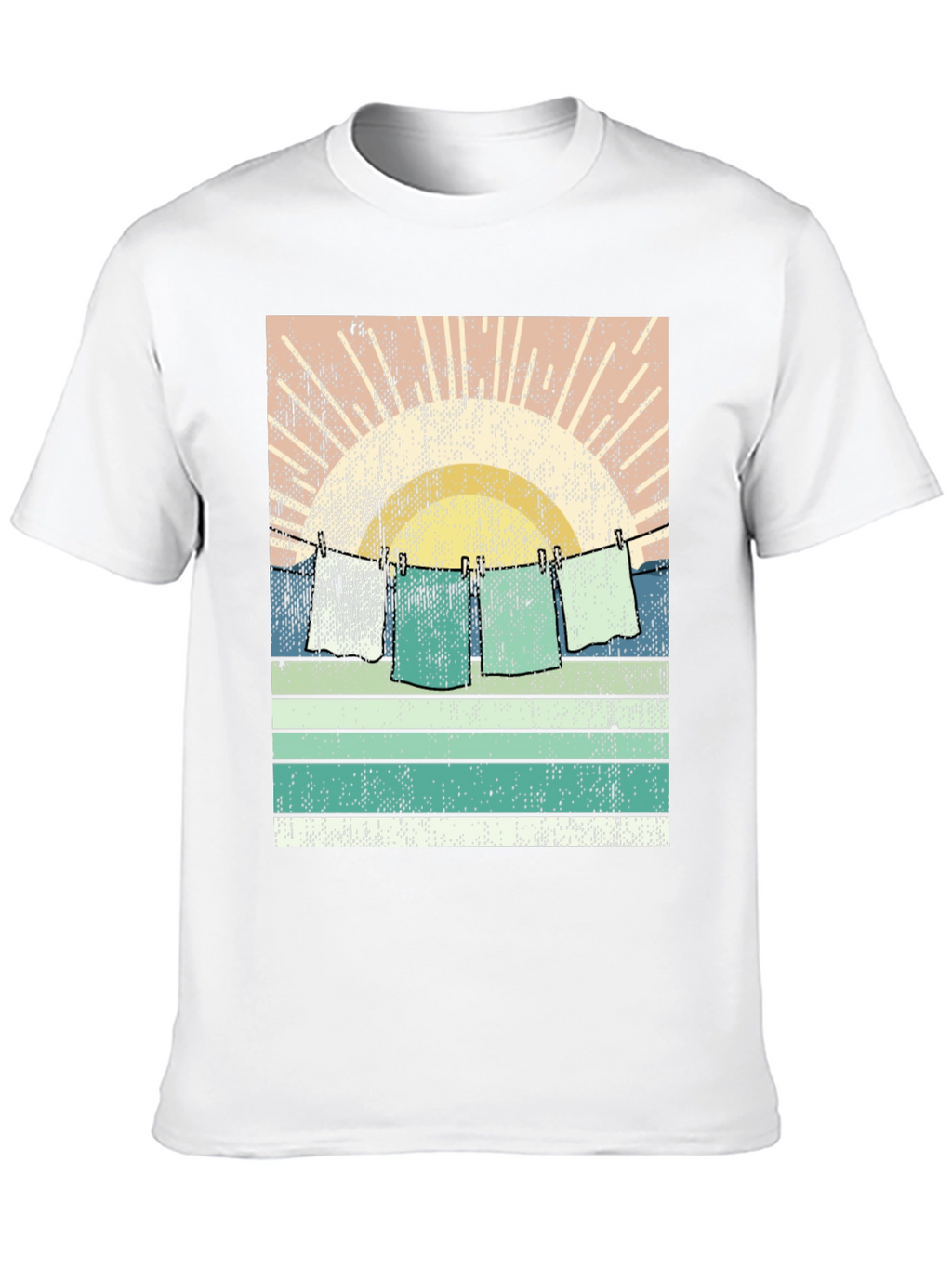 Retro Sunset Laundry T-Shirt