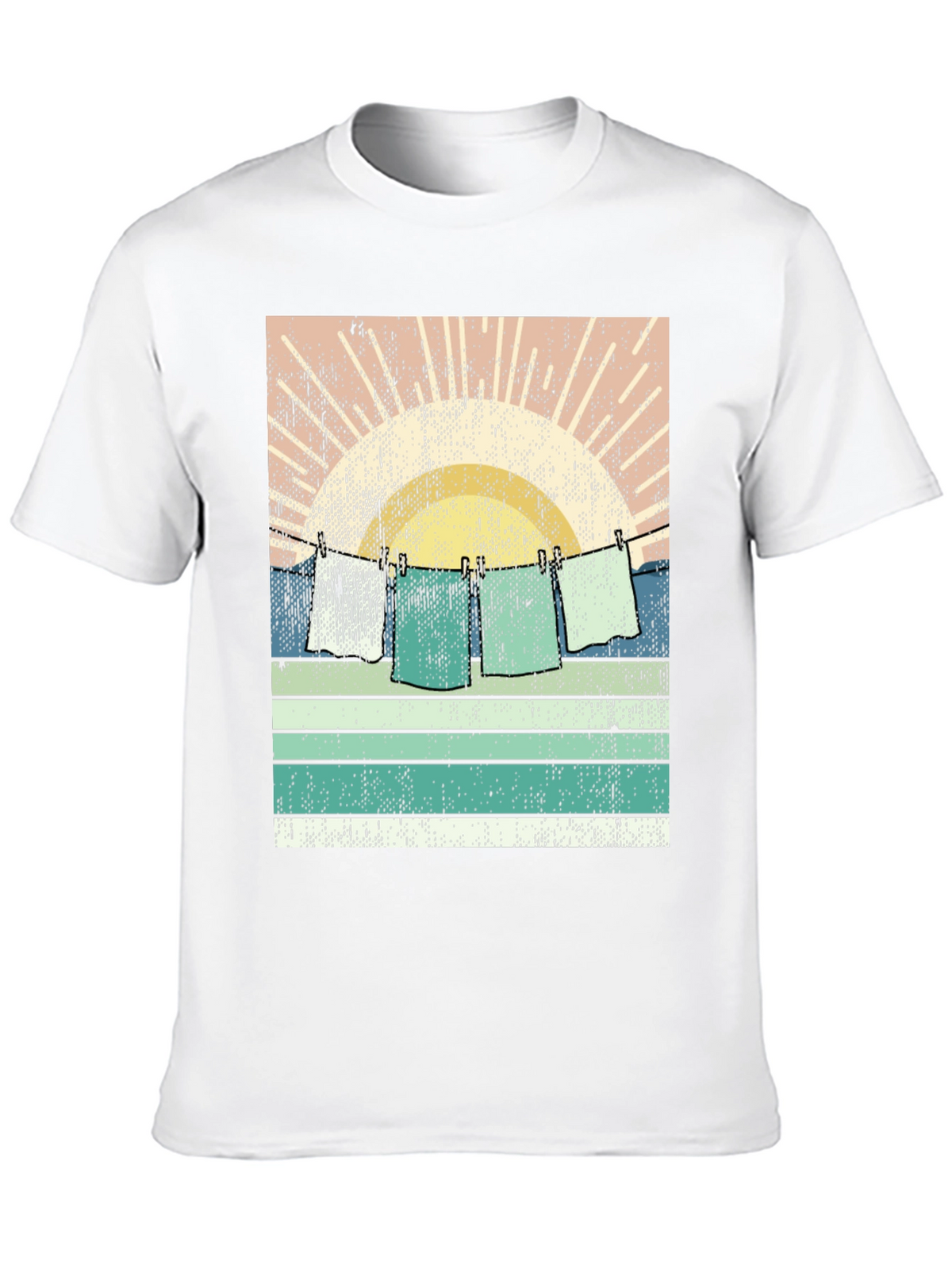 Retro Sunset Laundry T-Shirt