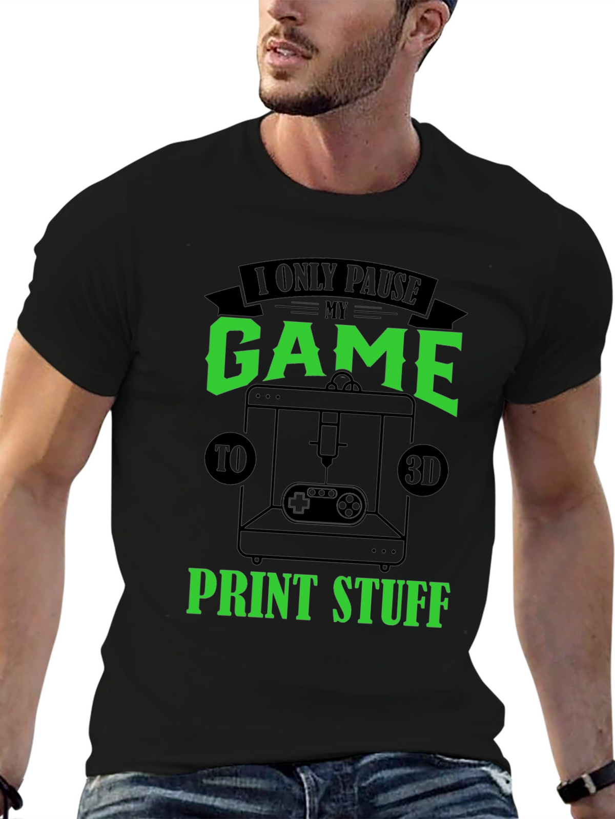 Gamer 3D Print T-Shirt