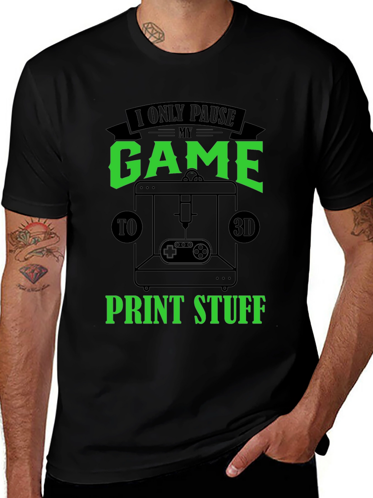 Gamer 3D Print T-Shirt