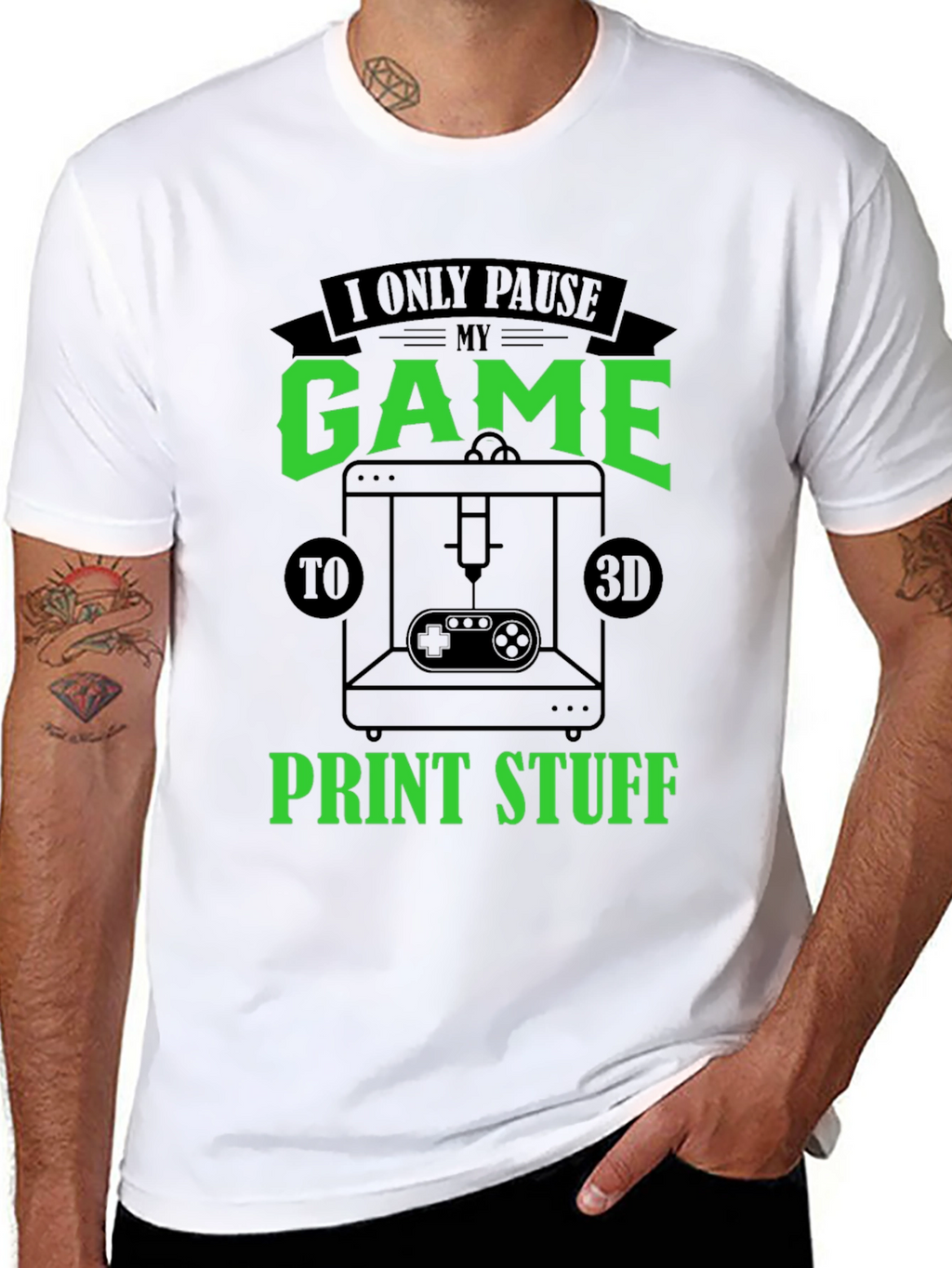 Gamer 3D Print T-Shirt