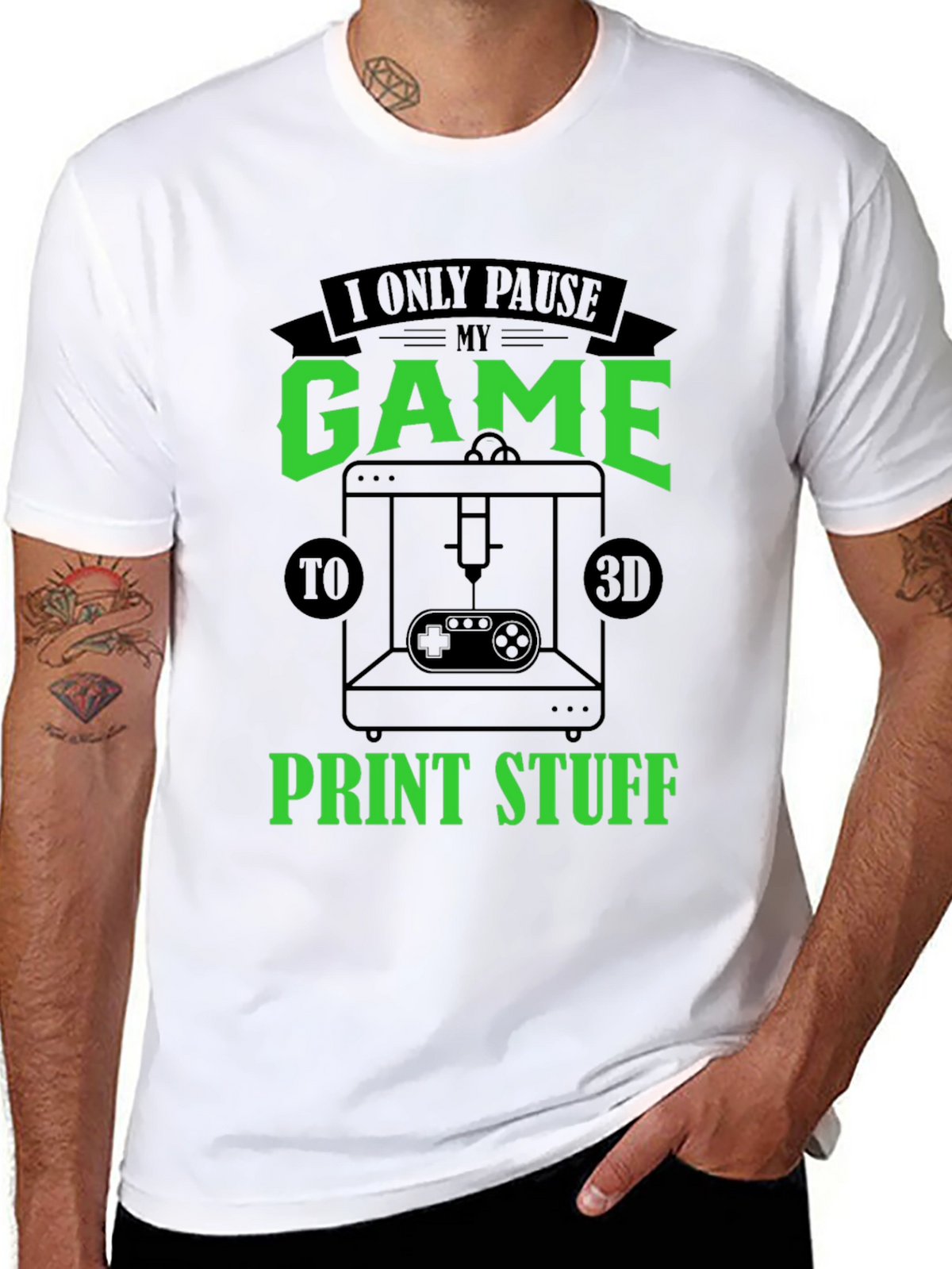 Gamer 3D Print T-Shirt