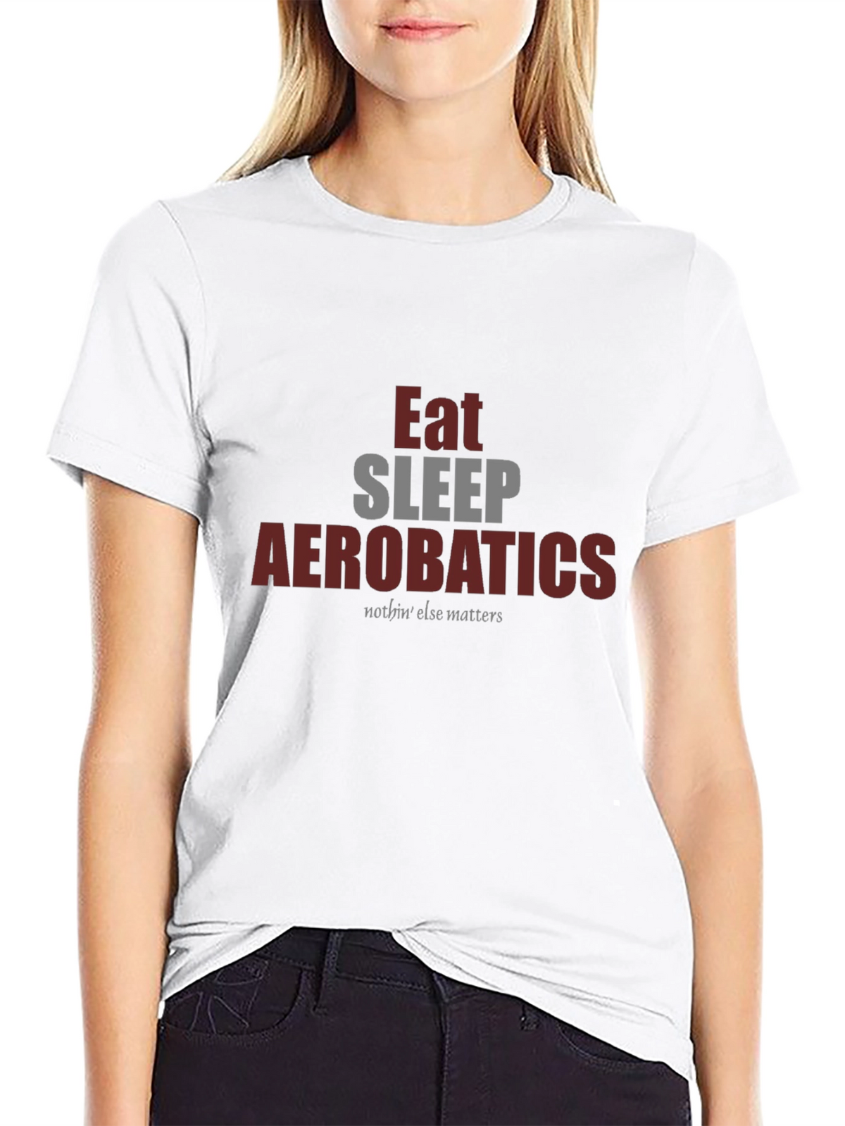 Eat Sleep Aerobatics T-Shirt - Funny Gymnast Tee