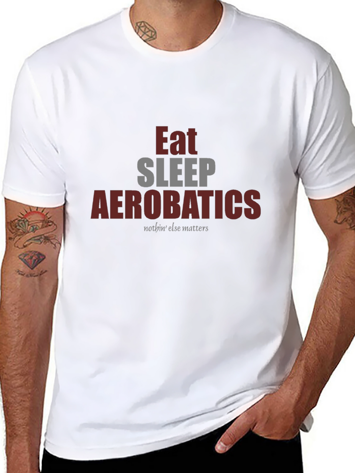 Eat Sleep Aerobatics T-Shirt - Funny Gymnast Tee