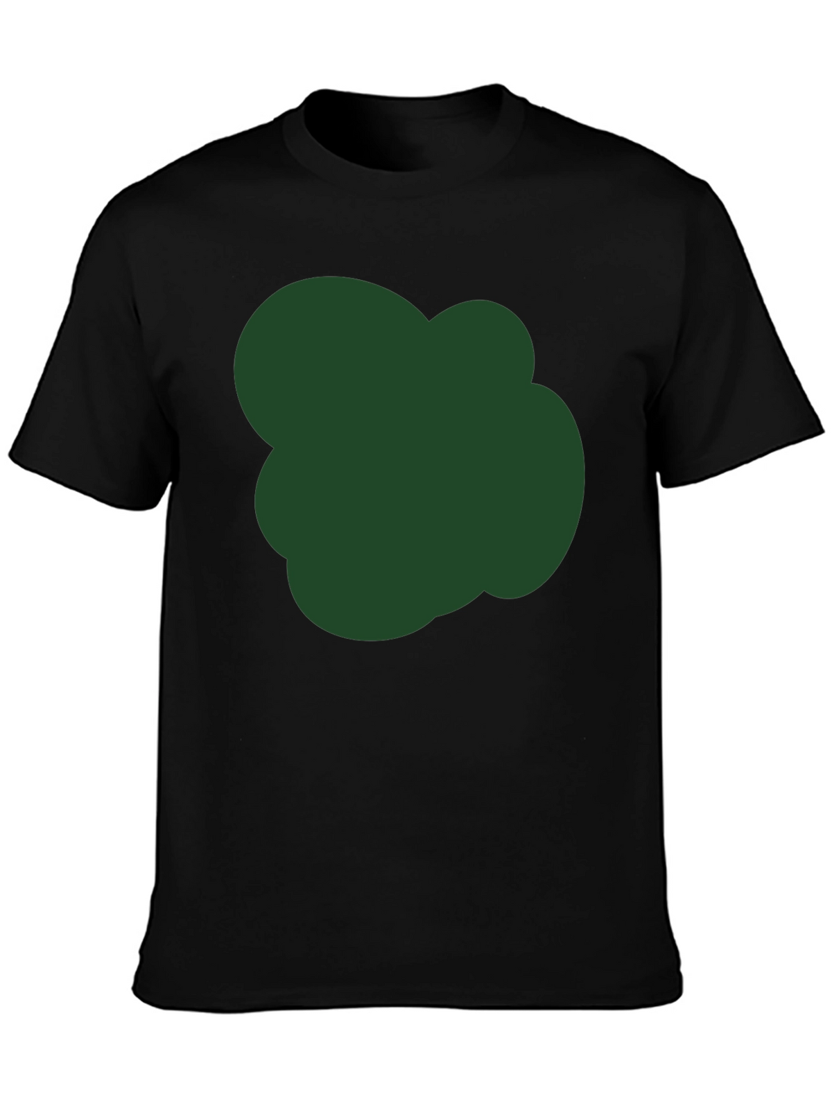 Modern Black T-Shirt with Unique Green Graphic