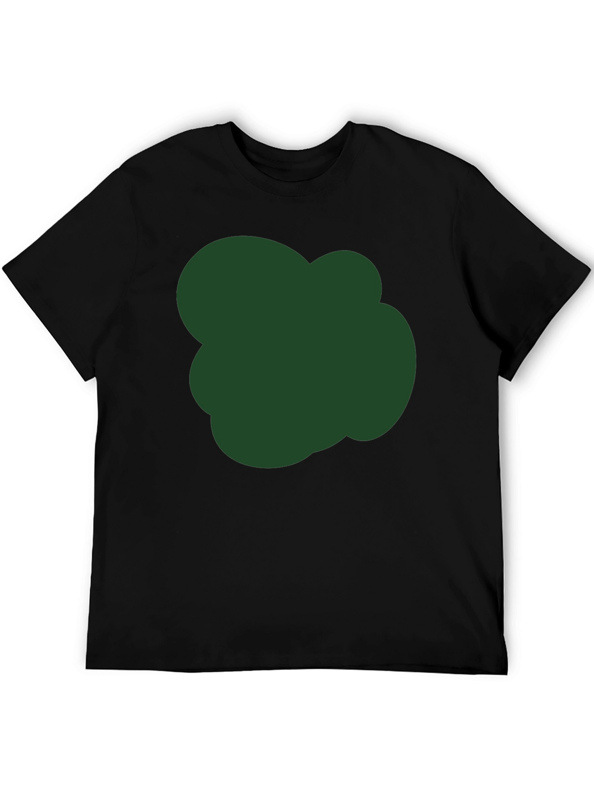 Modern Black T-Shirt with Unique Green Graphic