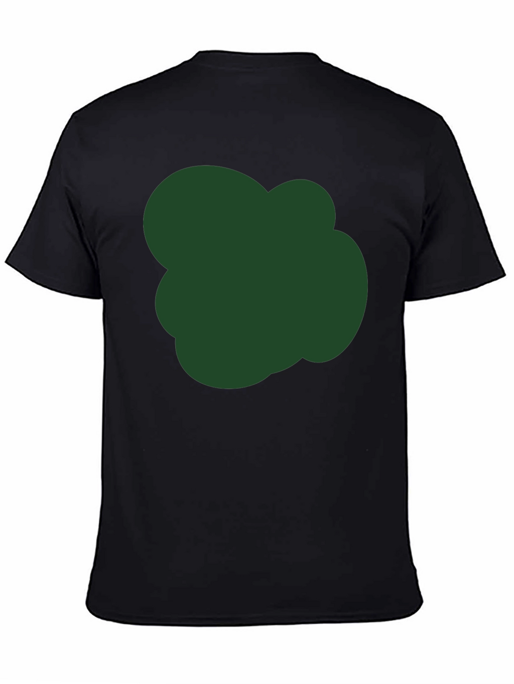 Modern Black T-Shirt with Unique Green Graphic