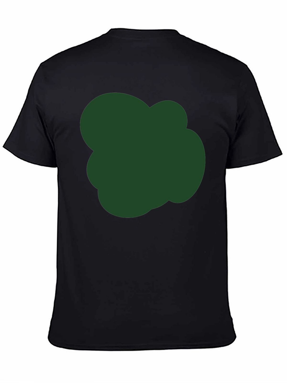 Modern Black T-Shirt with Unique Green Graphic