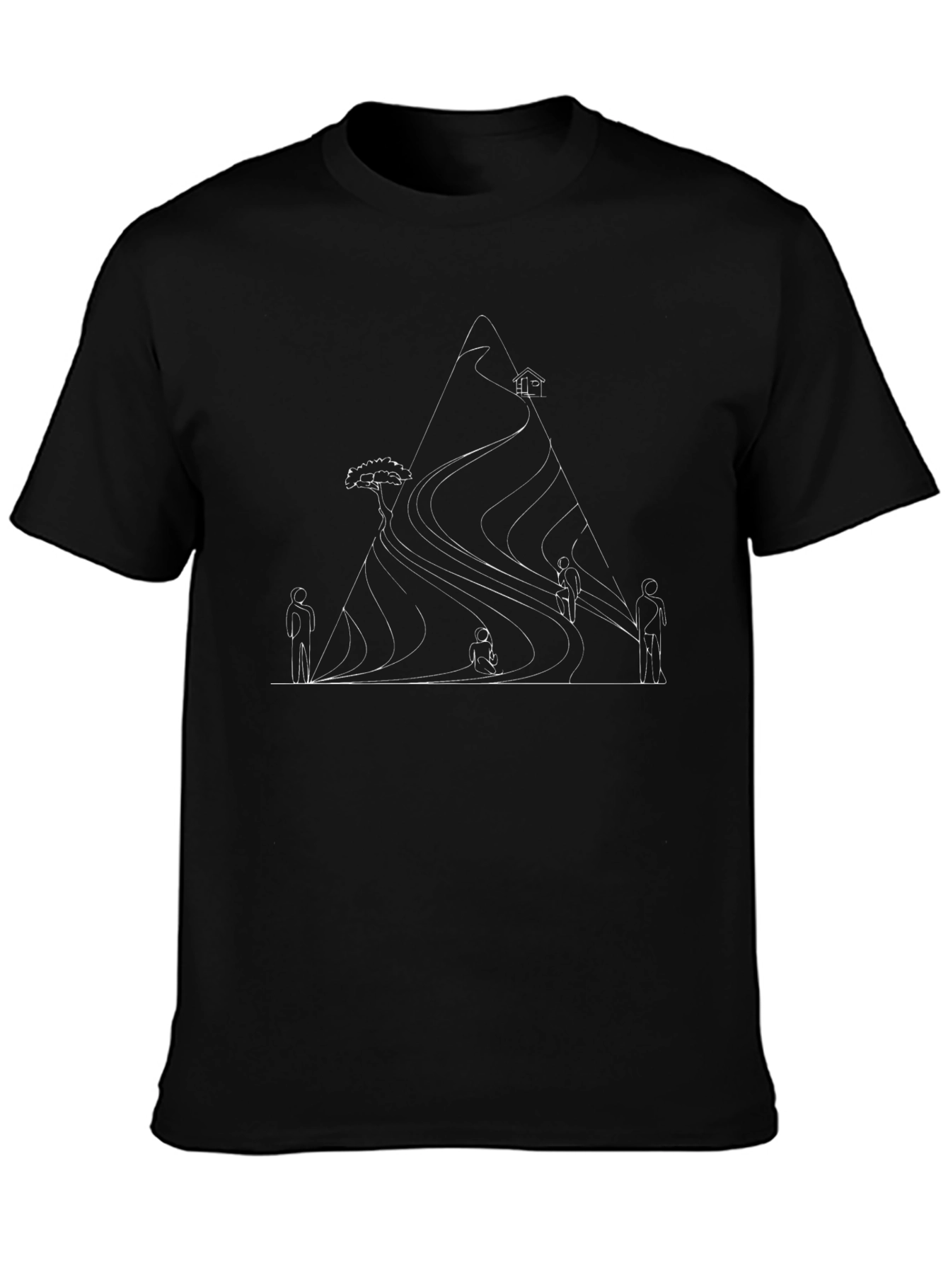 Minimalist Mountain Graphic T-Shirt