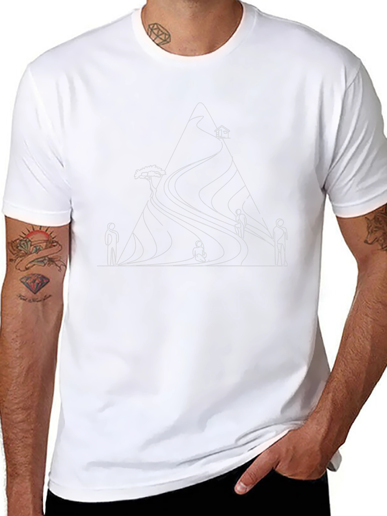 Minimalist Mountain Graphic T-Shirt
