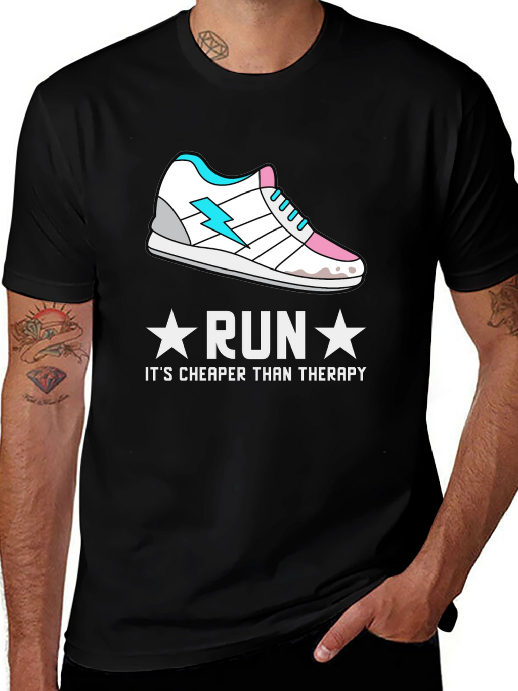 Run Cheaper Than Therapy Graphic Tee - Activewear Shirt