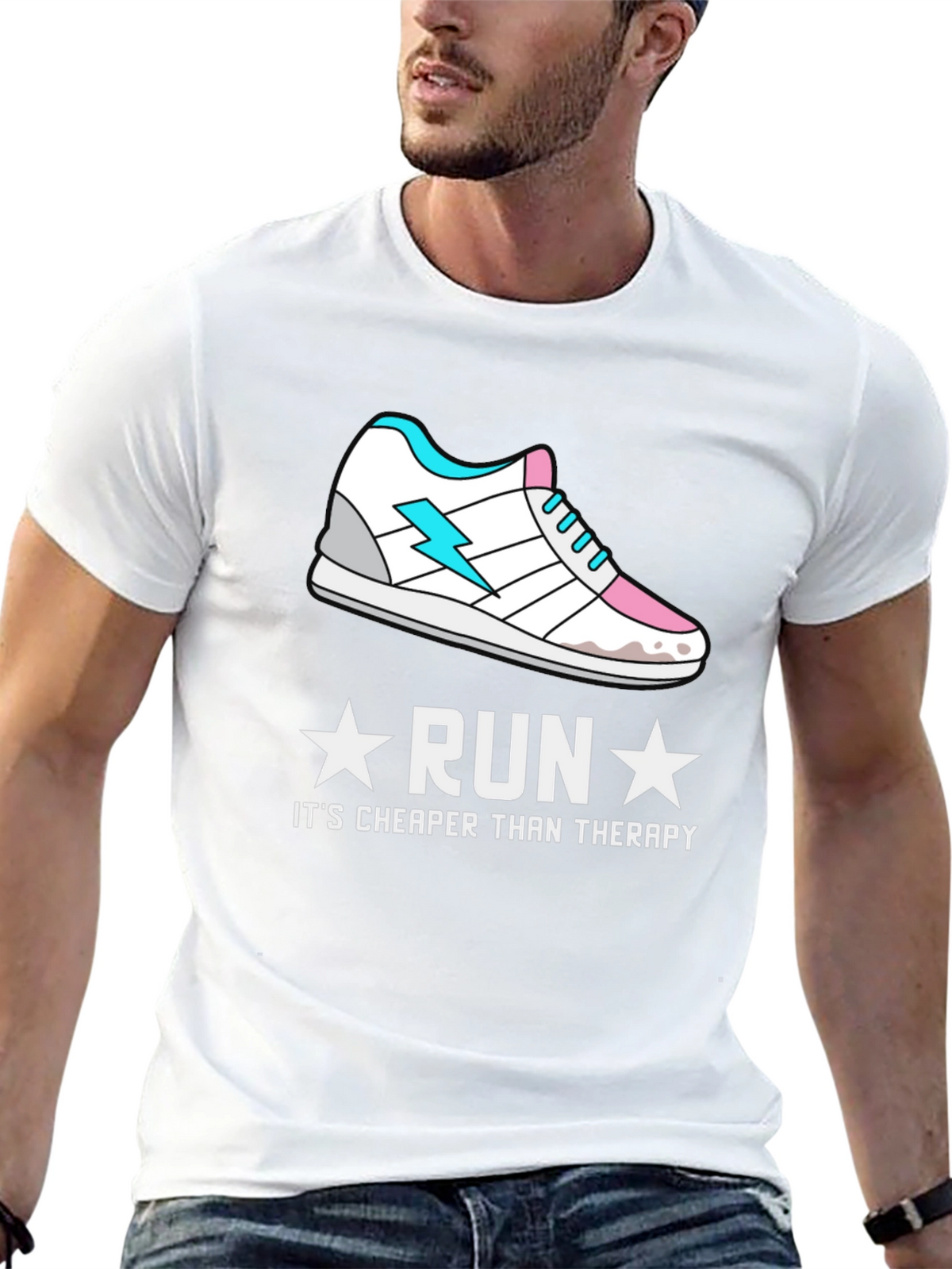 Run Cheaper Than Therapy Graphic Tee - Activewear Shirt